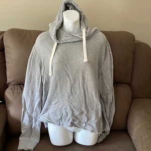 SuperDry Sportswear Raw Hem Cropped Hoodie Athletic